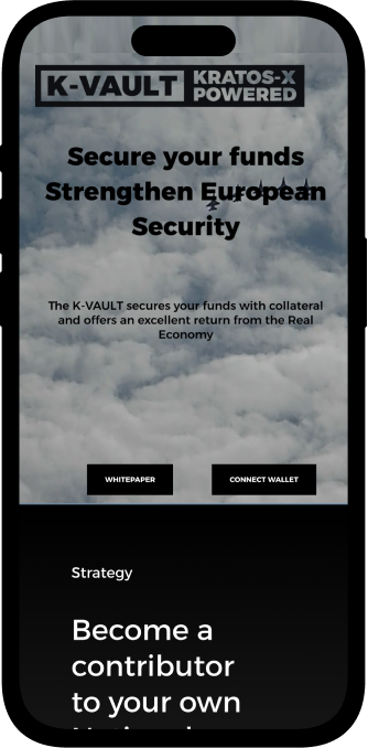 K-Vault website on a mobile phone